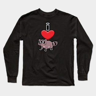 I Heart Raccoons Long Sleeve T-Shirt